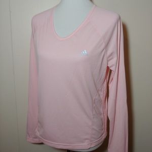 Adidas pink long sleeve top Size Large